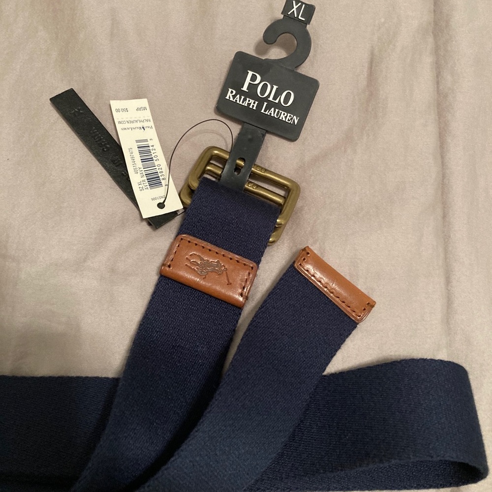Navy Ralph Lauren Polo Belt- XL. NWT